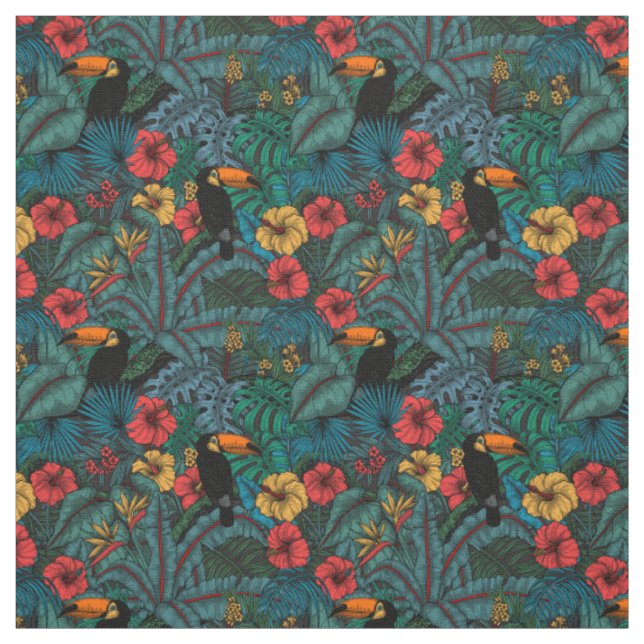 Toucan garden fabric (Swatch)