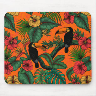 Toucan garden mouse pad