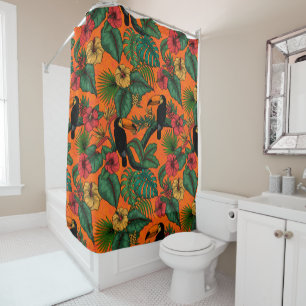 Toucan garden shower curtain