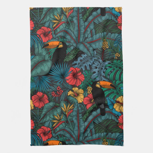 Toucan garden tea towel (Vertical)