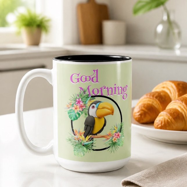 Toucan Good Morning Two-Tone Coffee Mug (Creator Uploaded)