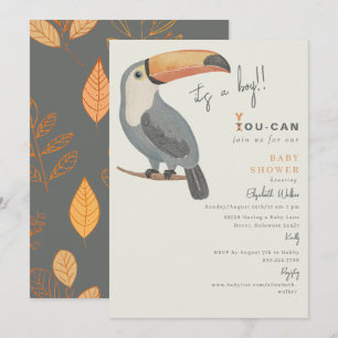 Toucan Join Us It's a Boy Baby Shower Invitation