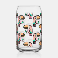toucan jungle bird pastel rainbow cartoon pattern