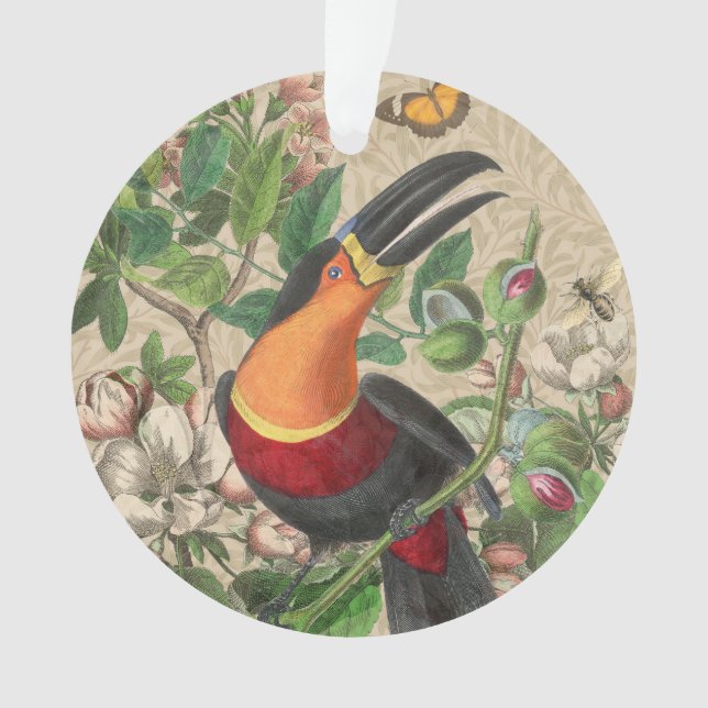 Toucan Jungle Tropical Bird Beautiful Antique Ornament (Front)