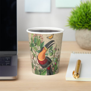 Toucan Jungle Tropical Bird Beautiful Antique Paper Cups