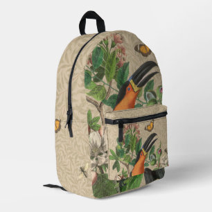 Toucan Jungle Tropical Bird Beautiful Antique Printed Backpack