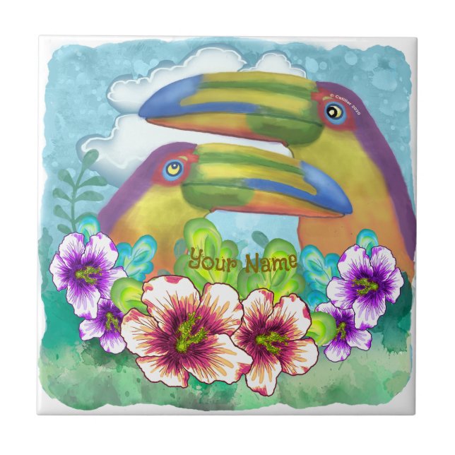 Toucan Lovers Tile (Front)
