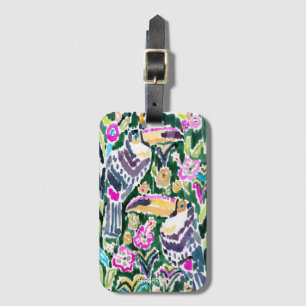 TOUCAN PARADISE Bold Bohemian Tropical Luggage Tag
