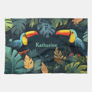  Toucan Paradise: Customizable Design Tea Towel