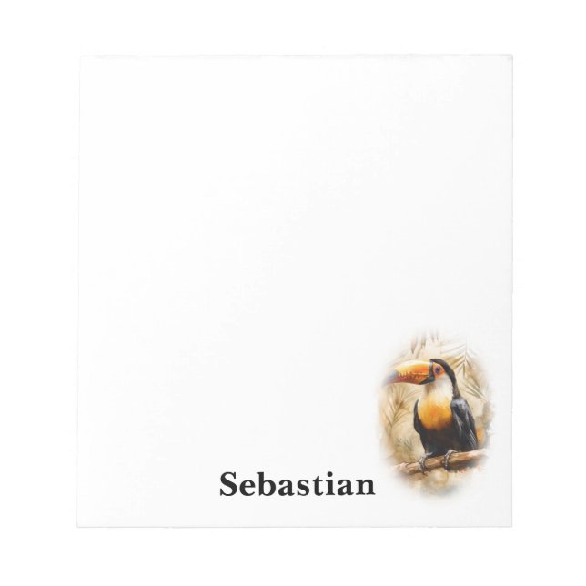 Toucan Personalised Notepad (Front)