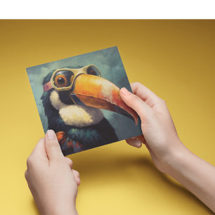 Toucan Pilot Vintage Aviator Graphic Art