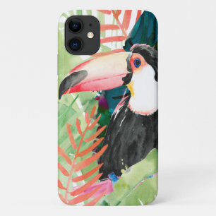 Toucan Portrait with Tropical Leaves Case-Mate iPhone Case