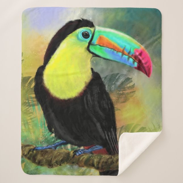 Toucan Sherpa Blanket (Front)