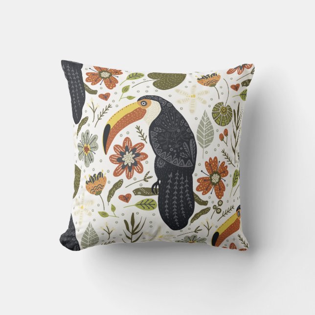 Toucan Throw Pillow (Front)