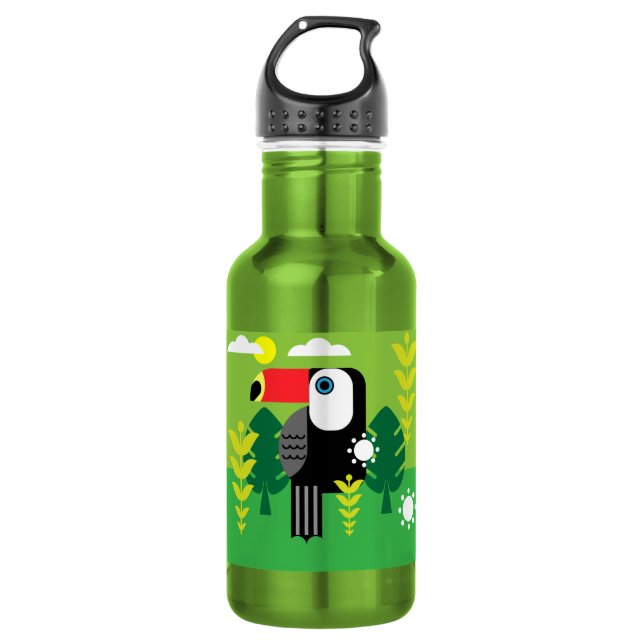 Toucan Tropical Bird 532 Ml Water Bottle (Front)