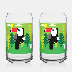 Toucan Tropical Bird Can Glass