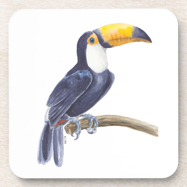 Toucan, tropical bird coaster (Front)