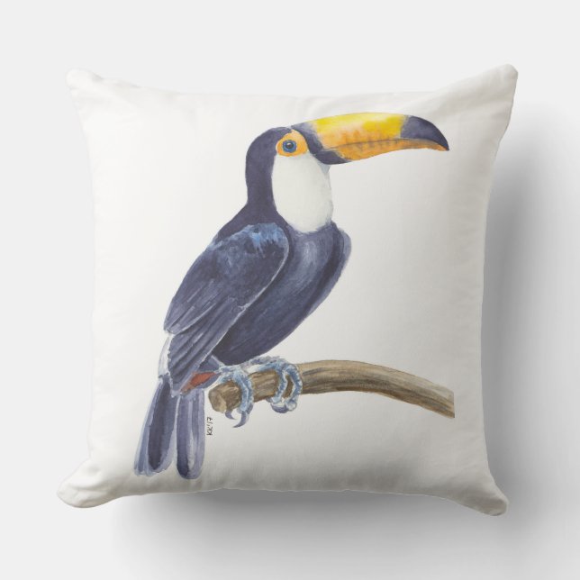 Toucan, tropical bird cushion (Front)