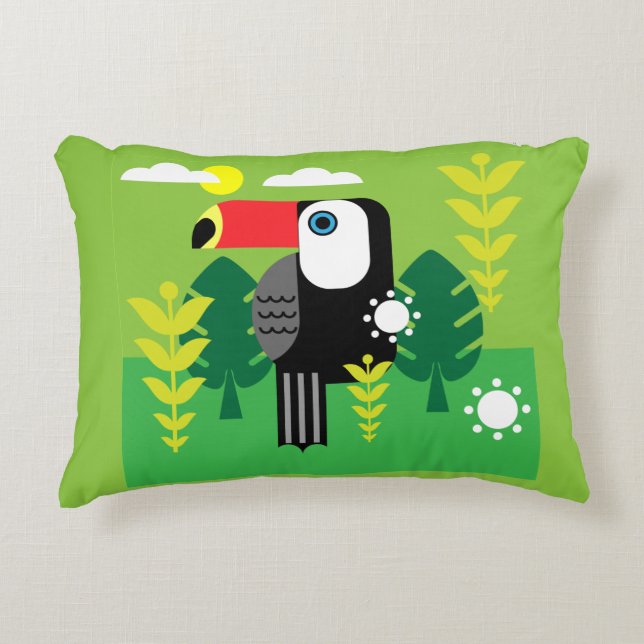Toucan Tropical Bird Decorative Cushion (Front)