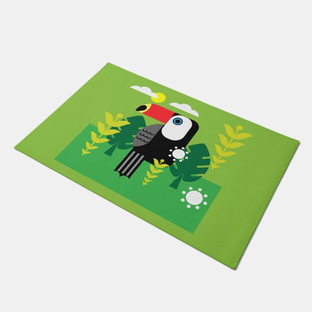 Toucan Tropical Bird Doormat (Angled)