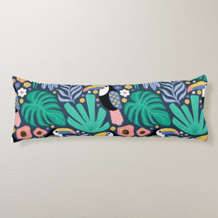 Toucan Tropical Bird Floral Body Pillow