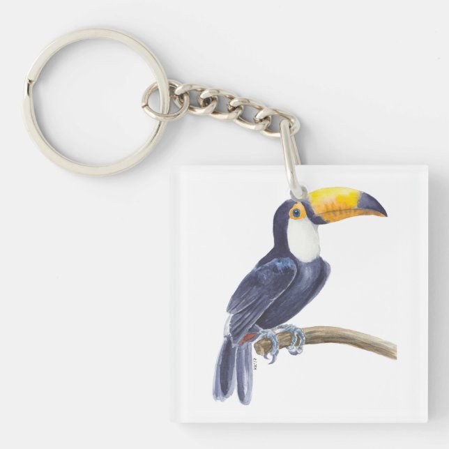 Toucan, tropical bird key ring (Front)