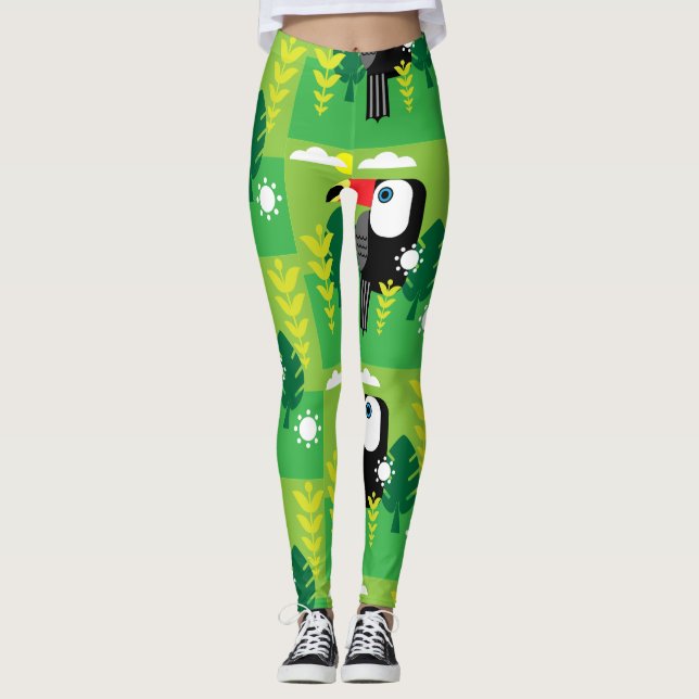 Toucan Tropical Bird Leggings (Front)