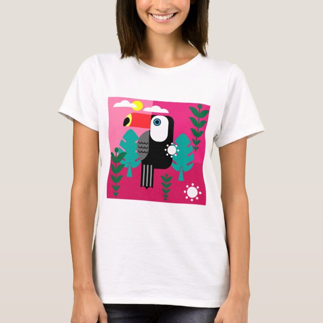 Toucan Tropical Bird Lovers T-Shirt (Front)