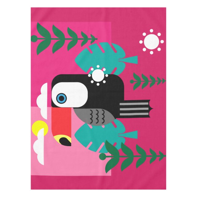 Toucan Tropical Bird Lovers Tablecloth (Front)