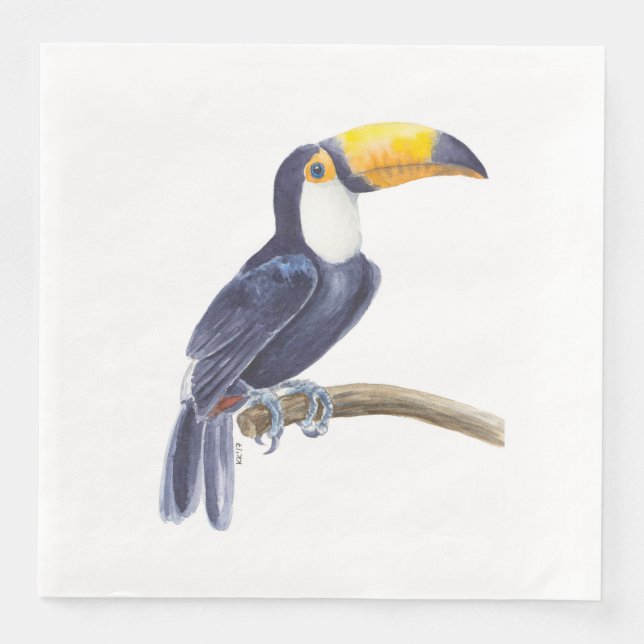 Toucan, tropical bird napkin (Front)