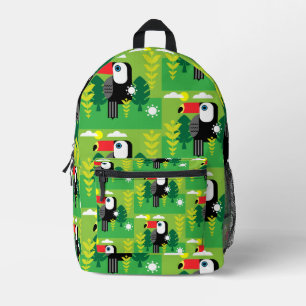 Toucan Tropical Bird Printed Backpack