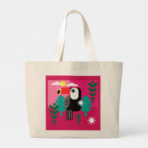 Toucan Tropical Birds Large Tote Bag