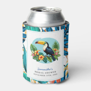 Toucan Tropical Rainforest Summers Bridal Shower Can Cooler