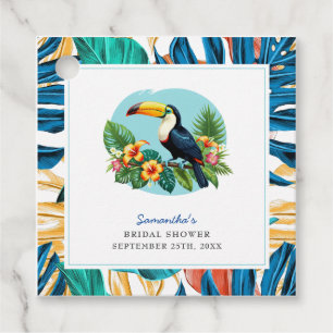 Toucan Tropical Rainforest Summers Bridal Shower Favour Tags