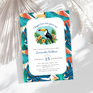 Toucan Tropical Rainforest Summers Bridal Shower Invitation