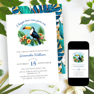Toucan Tropical Rainforest Summers Bridal Shower Invitation