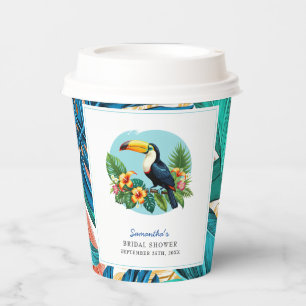 Toucan Tropical Rainforest Summers Bridal Shower Paper Cups