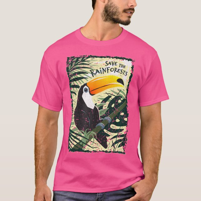 Toucan Vintage Shirt - Save The Rainforests (Front)