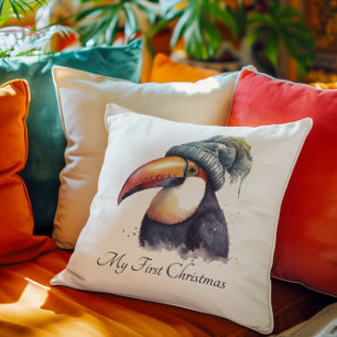 Toucan Winter Vibes, custom Cushion