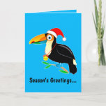 Toucan with Santa Hat Happy Holidays! Holiday Card<br><div class="desc">This design is for the toucan lover at the Holidays!</div>