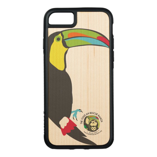 Toucan Wooden Phone Case Carved Wood iPhone Case (Back)
