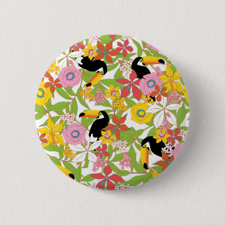 toucans 6 cm round badge