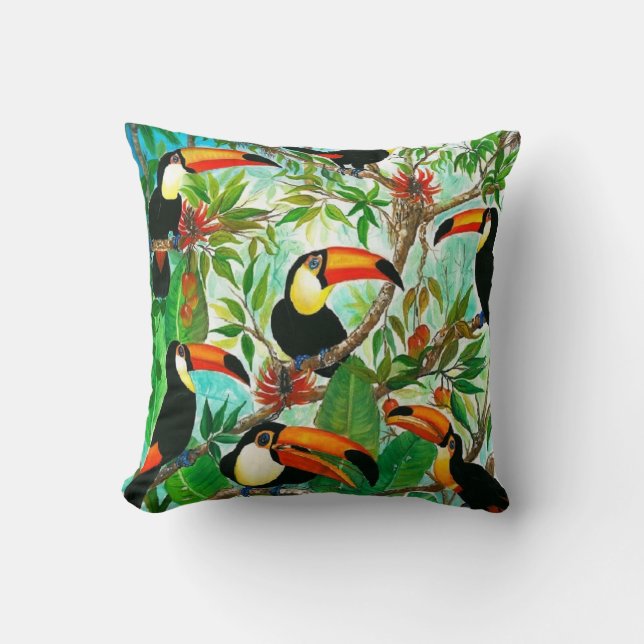 Toucans Cushion (Front)