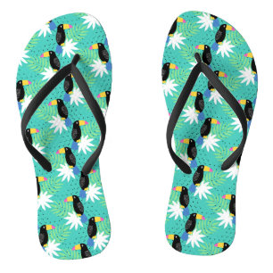 Toucans On Teal Jandals