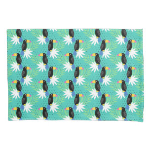 Toucans On Teal Pillowcase