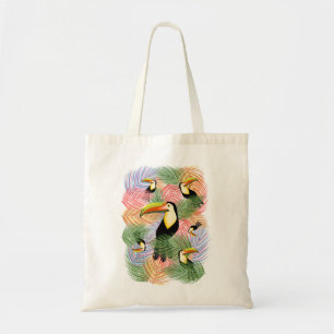 Toucans on the Jungle Exotic Summer Pattern       Tote Bag