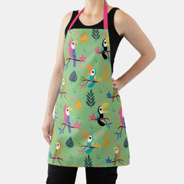 Toucans & Parrotts Apron (Insitu)