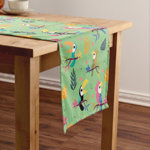 Toucans & Parrotts Short Table Runner