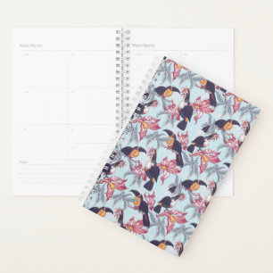 Toucans With Exotic Flowers Planner