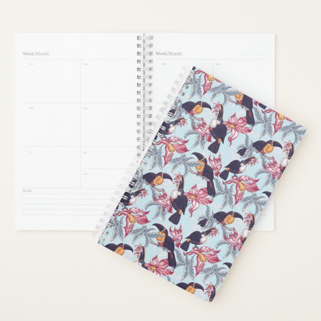 Toucans With Exotic Flowers Planner (Display)